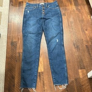 EUC Madewell 10” high rise skinny 29